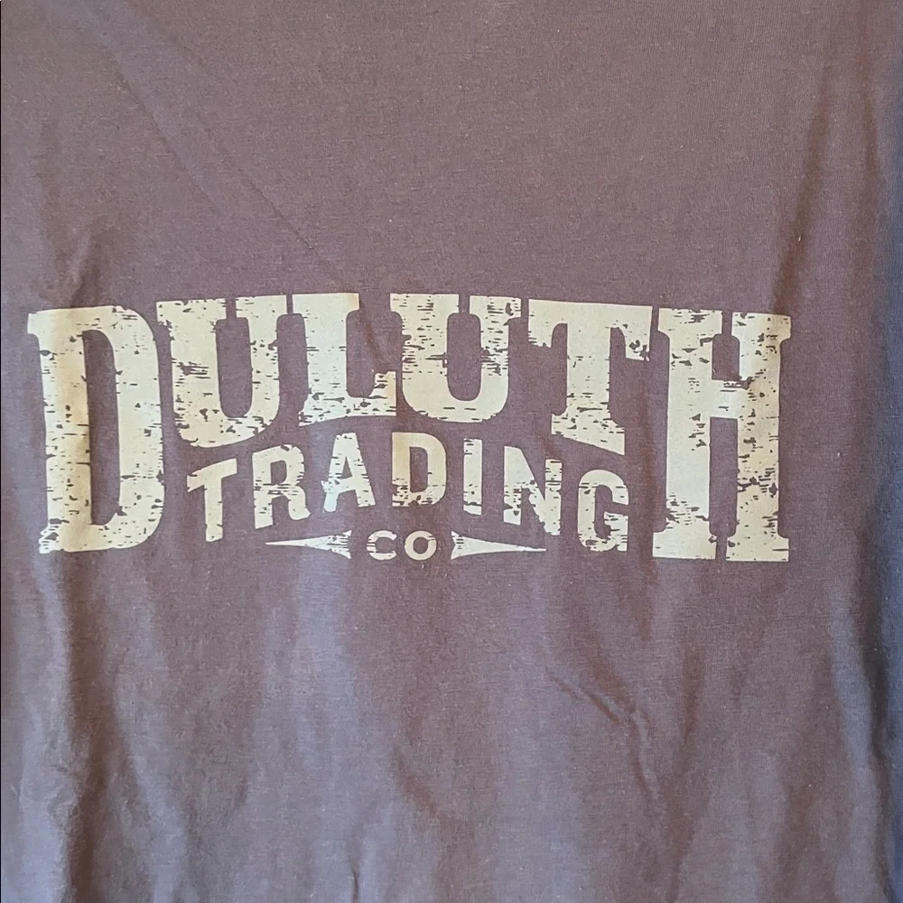Duluth Trading Co Men's S 100% Brushed Cotton Blue Longtail Tee Logo Like New